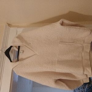 PINK Victoria's Secret Cream Teddy Jacket High Collar